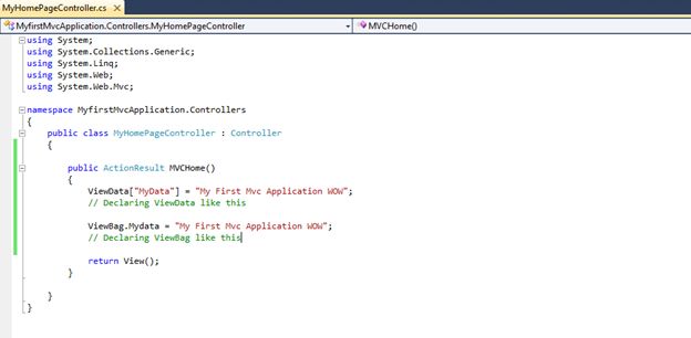 ViewData and ViewBag